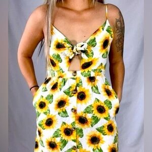 Mimi Chica Sunflower Dress XL Boho Sundress
